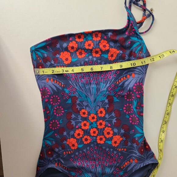 Marc Jacobs Maddy Botanical Floral One Shoulder One Piece Swimsuit XS - Picture 9 of 12